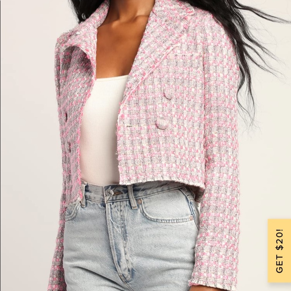 Cropped tweed jacket
